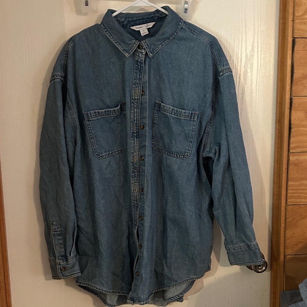 Old Navy Classic Blue Denim Shirt XL